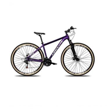 Imagem de Bicicleta Aro 29 Absolute Nero 5 Alumínio 27v K7 Freio Disco Mecânico Garfo Suspensão Pneu Com Faixa - Roxo Tam.17