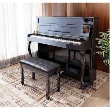 Imagem de Piano Digital, Piano Elétrico, Martelo Profissional Vertical Portátil Infantil Casa Adulto Jardim De Infância Piano Digital, White, Black, +Wheel hammer black+Pack