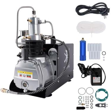 Imagem de TUXING 4500Psi/300Bar PCP Compressor de Ar Elétrico de Alta Pressão Paintball Estação de Enchimento para Combate a Incêndios e Mergulho, Teste de Pressão e Vazamento (30Mpa) 220V