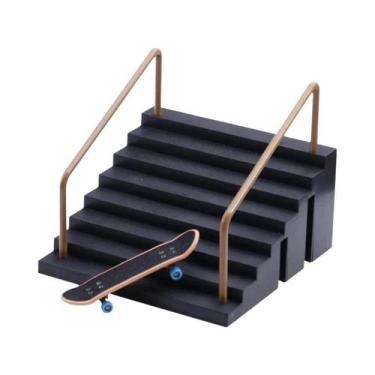 Imagem de Dedo skate skatepark mini rampa skate com rodas de metal dedo teck bri