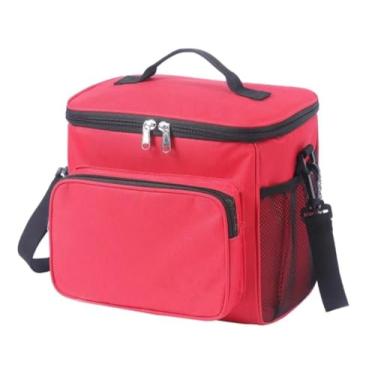 Imagem de Bolsa Térmica Grande Portatil Marmita Viagem Com Alça 25cm*16cm*23cm (VERMELHO)