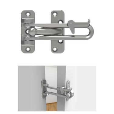 Imagem de G GREATIM GT-SD002 Protetor de porta com barra giratória, design de fivela automática integrada, porta frontal e interna, trava de reforço de portas articuladas, trava de segurança doméstica