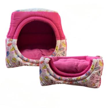 Imagem de Cama Caminha Túnel Toca iglu pet 2 em 1 Cachorro Gato Tamanhos M G GG(Unicórnio,G 45x45)