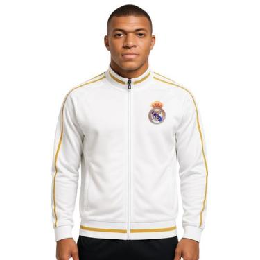 Imagem de Jaqueta Real Madrid Blusa Zíper Helanca Masculina Esporte Balboa, Bran