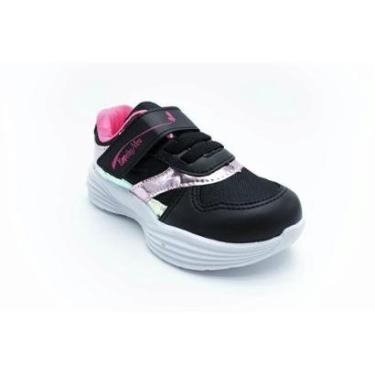 Imagem de Tênis Infantil Botinho 201.02 Preto/rosa-Feminino