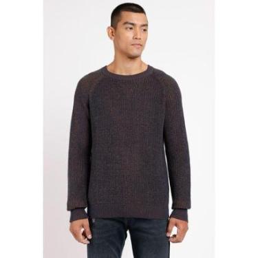 Imagem de Tricot Manga Longa Raglan Mixed Marinho-Masculino