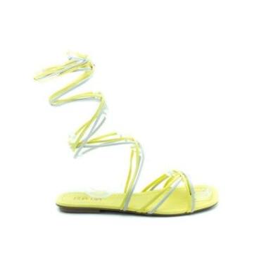 Imagem de Sandália Rasteira Gladiadora Sua Cia 8490.14329 - Amarelo Solar-Feminino