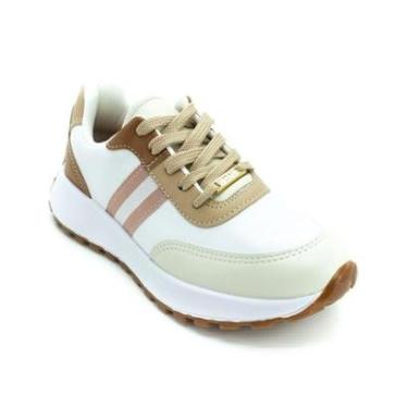 Imagem de Tênis Feminino Vizzano 1402106 - Branco e Nude-Feminino