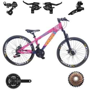 Imagem de Bicicleta 26 VikingX Tuff25 21v SHIMANO Aluminio Freeride Disco Mecânico Pneu Slick 1.50-Unissex