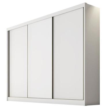 Imagem de Guarda Roupa Casal Logan 3 Portas 8 Gavetas Neve Com Nicho – Novo Horizonte