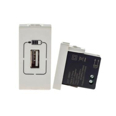 Imagem de Modulo Carregador Usb Branco Pial Plus +
