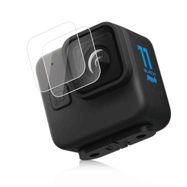 Imagem de PULUZ 2 peças de protetor de lente para GoPro Hero11 Black Mini, protetor de lente de vidro temperado ultra transparente [antiarranhões]