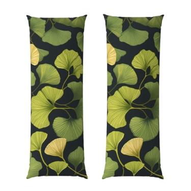 Imagem de Capa de travesseiro corporal Ginkgo Biloba ultra macia com zíper oculto capa de travesseiro longa capa de travesseiro respirável 50,8 cm x 137,2 cm capa de almofada decorativa para sofá de quarto