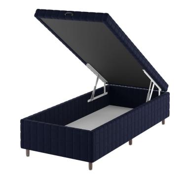 Imagem de BASE BOX BAU SOLTEIRO RAVENA (43X88x188CM) TURKEY AZUL - CASA GIULIA
