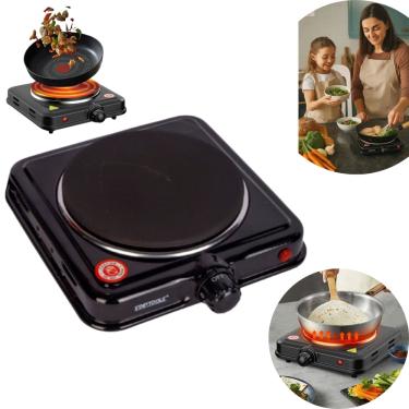Imagem de Fogão Elétrico Portátil De Mesa Cooktop 1000W 1 bocas 220V Frequência 60hz  Fogareiro De Indunção