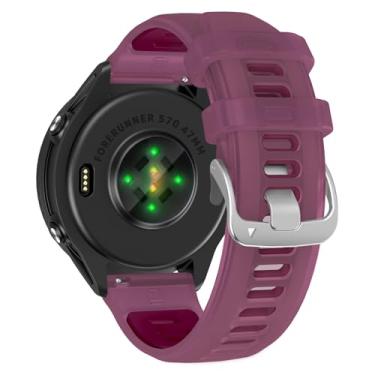 Imagem de U-LIMVE Pulseira de relógio para Garmin Forerunner 570 47 mm/Forerunner 265/Forerunner 255/Vivoactive 4/Venu 3/Venu 2, pulseira de substituição de silicone de liberação rápida de 22 mm