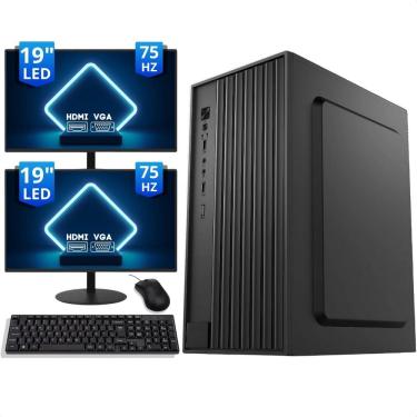 Imagem de Kit Pc Completo Intel I5 8gb Ssd 480gb Combo 2 Monitores
