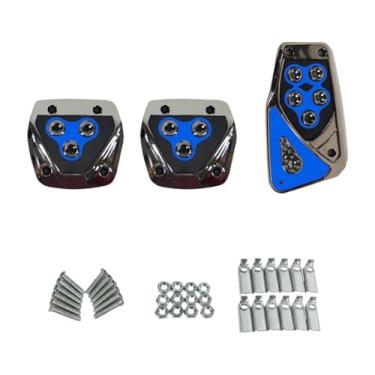 Imagem de Generic Pedals de pedal de carro Definir não -lip, instalação fácil anti -slip freio acelerador cobre as substituições dos veículos SUV para veículos SUV, Equipamento Manual Azul