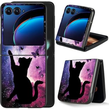 Imagem de Dikoer Capa flip para celular Moto Razr 50/Motorola Razr 60/Moto Razr 2024/Motorola Razr 2025 6,9 polegadas para mulheres e homens, capa dobrável à prova de choque de policarbonato rígido de corpo