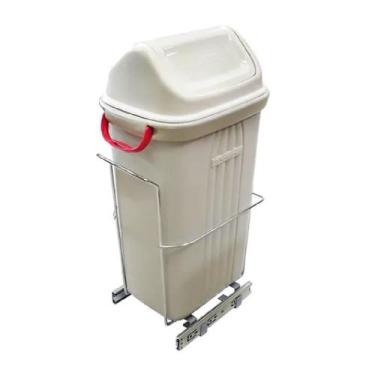 Imagem de Lixeira Deslizante 8685 Simples 30l 270x620x350mm Jomer