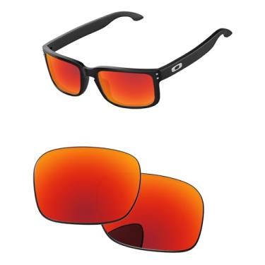 Imagem de PapaViva Lentes de substituição para óculos de sol Oakley Holbrook Mix OO9384 57 mm Vermelho Fogo Não Polarizado