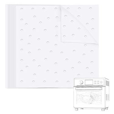 Imagem de Forros de forno de fritadeira a ar, 28 x 30,5 cm, papel de pergaminho antiaderente para fritadeira a ar, fritadeira a ar GG, desidratador, cesta de cozimento a vapor e mais (conjunto com 100)