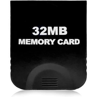 Imagem de OMYZERO Cartão de memória Gamecube - Armazenamento de alta velocidade para consoles Nintendo Gamecube e Wii, kit de acessórios para jogos (32 MB-preto)