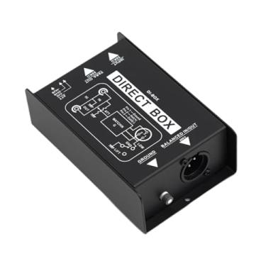 Imagem de oshhni Caixa de áudio com injeção direta passiva e pad de atenuação para guitarra, estúdio de alta impedância, unidade de transmissão ao vivo para gravações, Mono