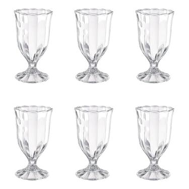 Imagem de Haüskraft -Taça para água e vinho de vidro Peach transparente 340ml 6 peças