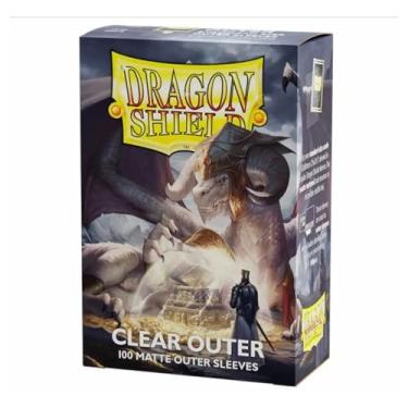 Imagem de Mangas Dragon Shield – Dragon Shield Matte Clear: as mangas externas 100 CT – As mangas para cartão MTG são lisas e resistentes – Compatível com Pokémon & Magic The Gathering Cards