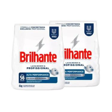 Imagem de Kit 2 Sabão em Pó Brilhante Lavagem Profissional Fórmula Concentrada 4