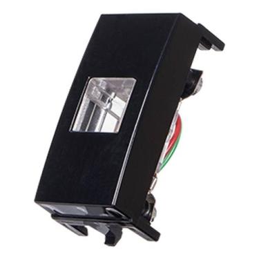 Imagem de Linha Sleek Ebony Preto Módulo Telefone Rj11 - Margirius, Preto