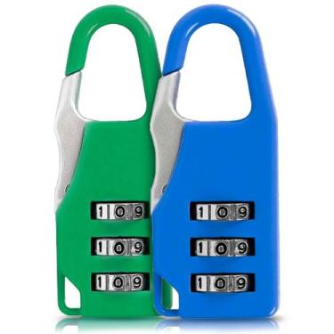 Imagem de Mini Cadeado Segredo 2un Malas E Bolsas Colorido Seguro Top - Afastore