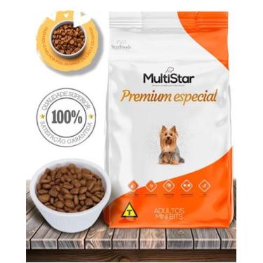 Imagem de Ração Seca Multi Star Dog Especial Mini Bits Cães Adultos de Raças Peq