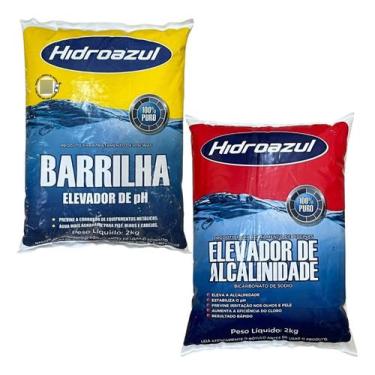 Imagem de Kit Elevador Alcalinidade + Barrilha Piscina 2kg Hidroazul