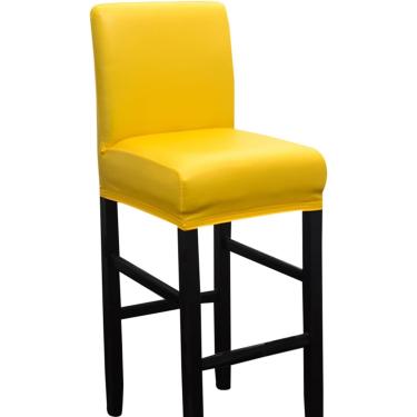 Imagem de Conjunto De 2/4/6 Capa De Banqueta De Bar, Capa Protetora Universal De Banqueta De Couro Falso à Prova D'Água Para Sala De Estar Em Casa Cozinha, C, 6pcs