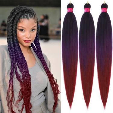 Imagem de Cabelo trançado pré-esticado FAYETA Ombre 28", 3 pacotes