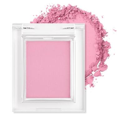Imagem de Erinde Paleta de sombra fosca única, sombra de olhos de veludo, pó compacto, maquiagem natural, maquiagem de longa duração, ultra-misturável, cor pigmentada, fórmula vegana, H09 meio rosa