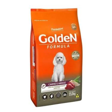 Imagem de Ração Golden Fórmula Mini Bits Cães Adultos Porte Pequeno Carne 15kg -