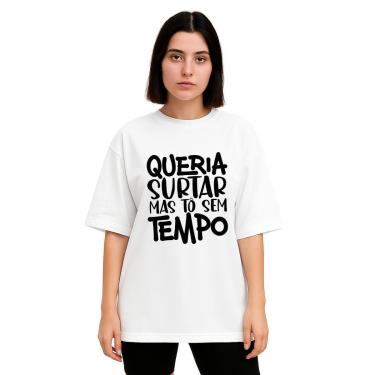 Imagem de Camiseta Oversized Feminina Algodão Treino Academia Surtada-Feminino