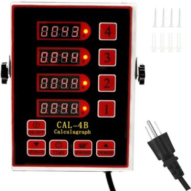 Imagem de ZJRDYYK Temporizadores de cozinha comerciais para cozinhar digital, temporizador de cozinha digital comercial de aço inoxidável com alarme, função de lembrete, alarme alto, preto (4 canais)