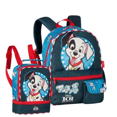 Imagem de Kit Escolar Mochila De Costas 101 Dálmatas Disney Com Lancheira Térmic