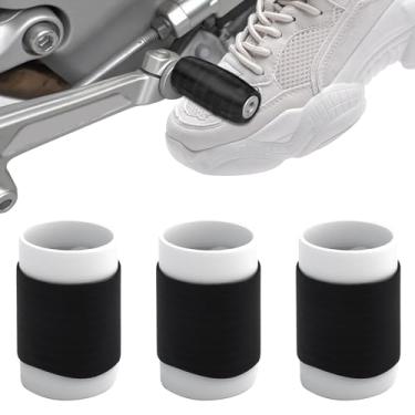 Imagem de KCMOSGI 3 peças de protetor de sapato de mudança de motocicleta, capa de câmbio de silicone para motocicleta, instalação rápida, protetor de sapato de motocicleta para acessórios de motocicleta