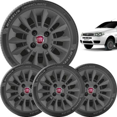 Imagem de 4X Calota Uno Palio Siena Aro 13 Grafite 015Cb