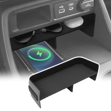 Imagem de HIRUFAIT Organizador de console central compatível com acessórios Honda Pilot 2023 2024 2025, bandeja divisória de apoio de braço frontal ABS caixa de armazenamento secundário