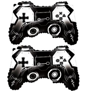 Imagem de Balão branco e preto para controle de videogame, balões Mylar em forma de gamepad para festa de aniversário de jogadores, decorações temáticas de jogos, suprimentos de festa para meninos/lembrancinhas