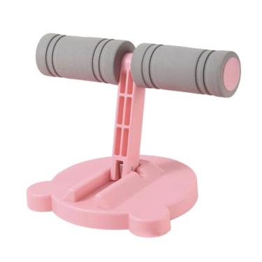Imagem de Fenteer Barra de abdominais, suporte para os pés, musculação para homens e mulheres, treinamento abdominal multifuncional, Orelhas Fofas Rosa
