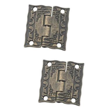 Imagem de DGHAOP 5 peças de liga de zinco vintage mini dobradiça decorativa dobrável com parafusos de montagem adequada para projetos de madeira/presente/caixa de joias de armário faça você mesmo