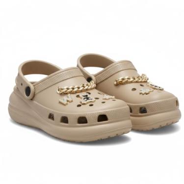 Imagem de Babuche Eva Plataforma Feminina C/Decorativos Sandália (BEGE, BR, Adulto, Faixa Numérico, 33, 34)