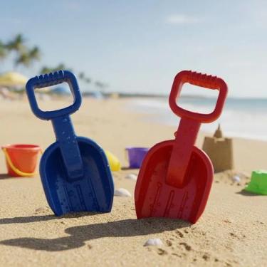 Imagem de Kit 2 Pá Gigante Praia Brinquedo Areia Diversão Infantil - Mini Toys